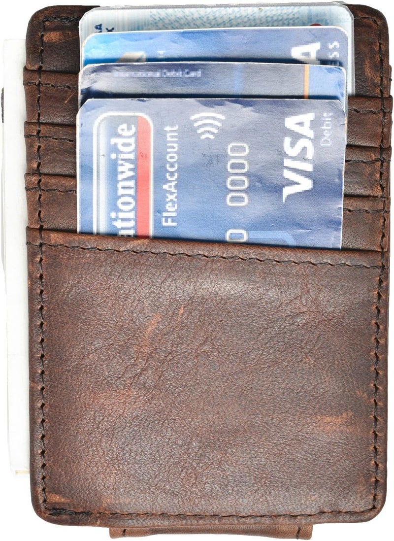 HOPSOOKEN مشبك نقود RFID محفظة جيب أمامية للرجال جلد نحيف محفظة بسيطة - Image 4